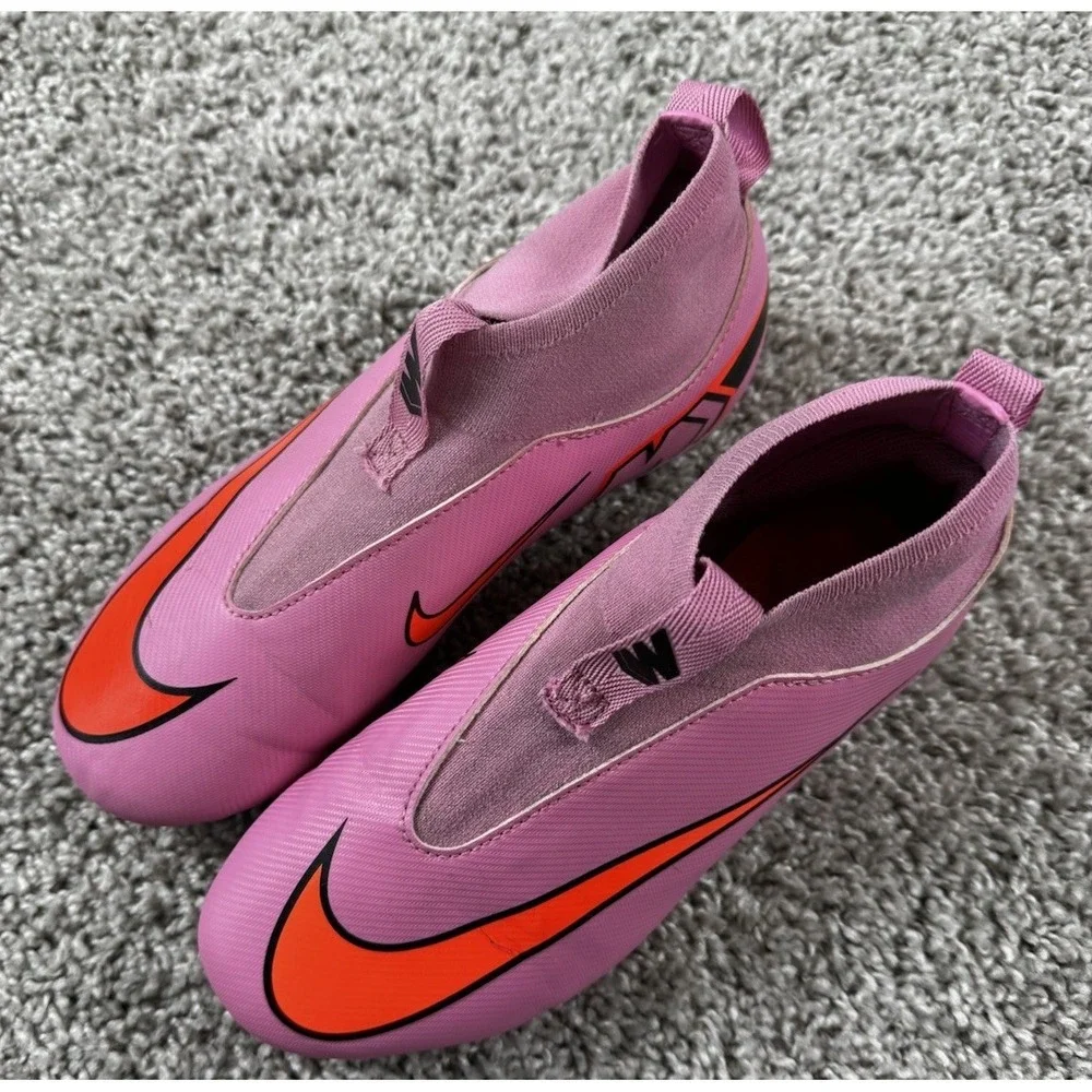 Nike Jr. Mercurial Superfly 10 Academy Kids Multi Ground Soccer Cleats Pink 3.5